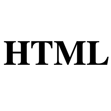 A picture that says HTML